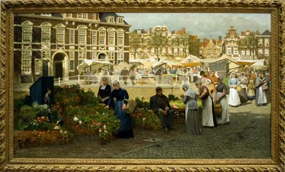 Mercado de flores en la Gran Plaza de La Haya